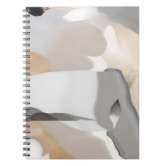 Neutral Abstract Fluid Marble Design Notebook
