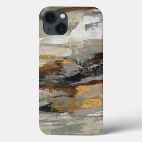 Neutral Abstract Gray Print  Silvia Vassileva iPhone 13 Case