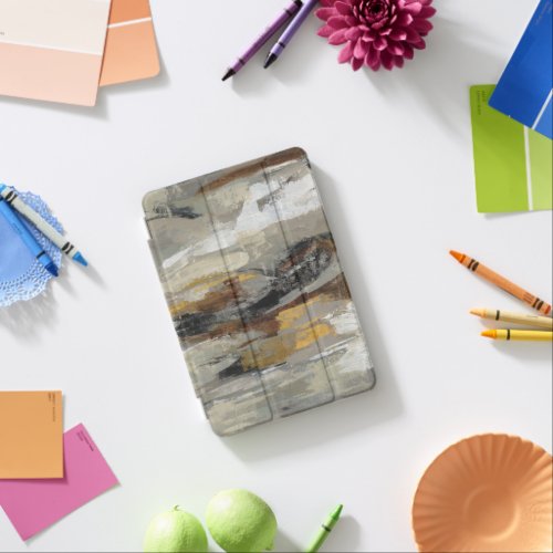 Neutral Abstract Gray Print  Silvia Vassileva iPad Mini Cover
