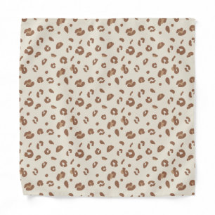 Neutral Abstract Leopard Print Pattern Modern An Bandana