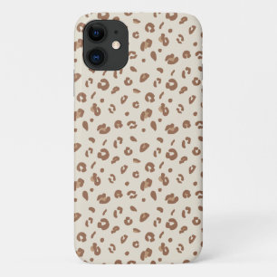 Neutral Abstract Leopard Print Pattern   Modern An iPhone 11 Case
