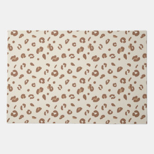 Neutral Abstract Leopard Print Pattern Modern An Doormat