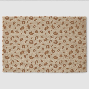 Neutral Abstract Leopard Print Pattern Modern An Fiber Doormat
