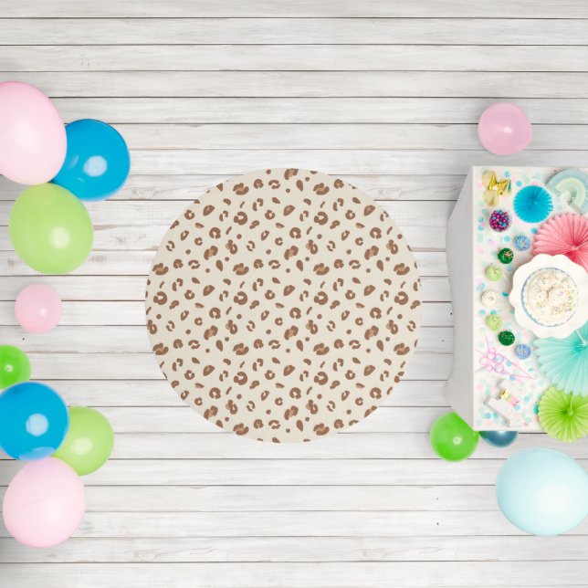 Neutral Abstract Leopard Print Pattern | Modern An Outdoor Rug (Insitu (Birthday))