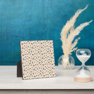 Neutral Abstract Leopard Print Pattern Modern An Plaque