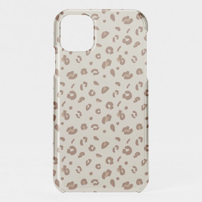 Neutral Abstract Leopard Print Pattern | Modern An Uncommon iPhone Case (Back)