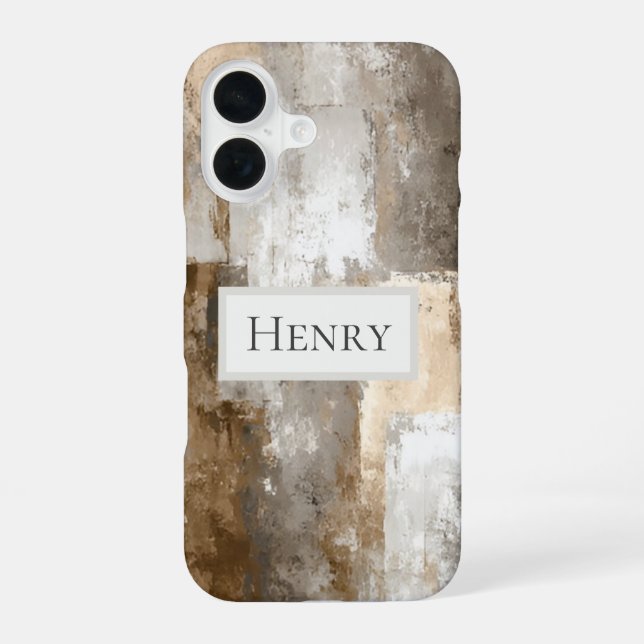 Neutral Abstract Paint Iphone Case (Back)