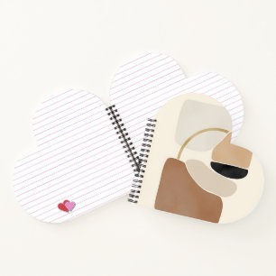 Neutral Abstract Shapes Minimal Modern Fine Art Notebook