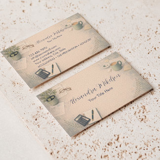 Neutral Accountant Office Branding Business Card