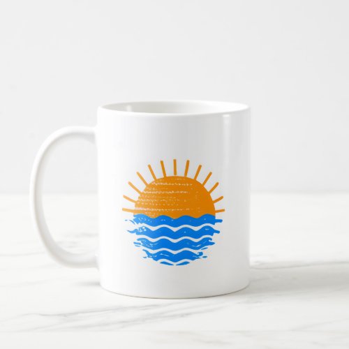 Neutral Adult Sunshine Retro Sunset Rays Beachy Coffee Mug