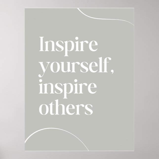 Neutral Aesthetic Motivational Poster (Front)
