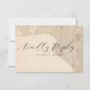 Neutral aesthetic RSVP card