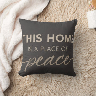 Neutral Affirmation Modern Calm Home Throw Pillow