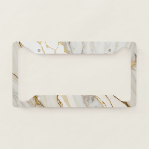 Neutral Alcohol Ink License Plate Frame