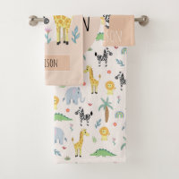 Neutral and Cute Jungle Safari Animals Zebra Kids