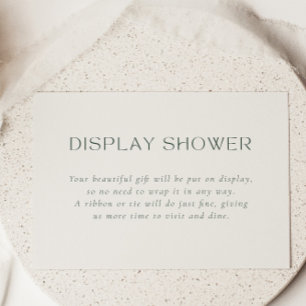 Neutral and Green Display Shower Enclosure Card