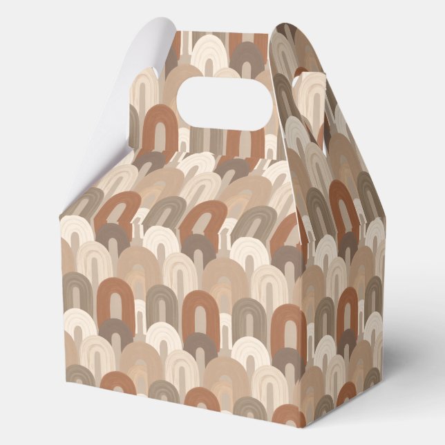 Neutral Arch Abstract Pattern Favor Boxes (Back)