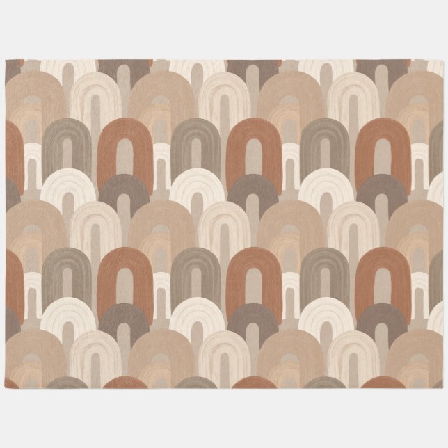 Neutral Arch Abstract Pattern Outdoor Rug (Front)
