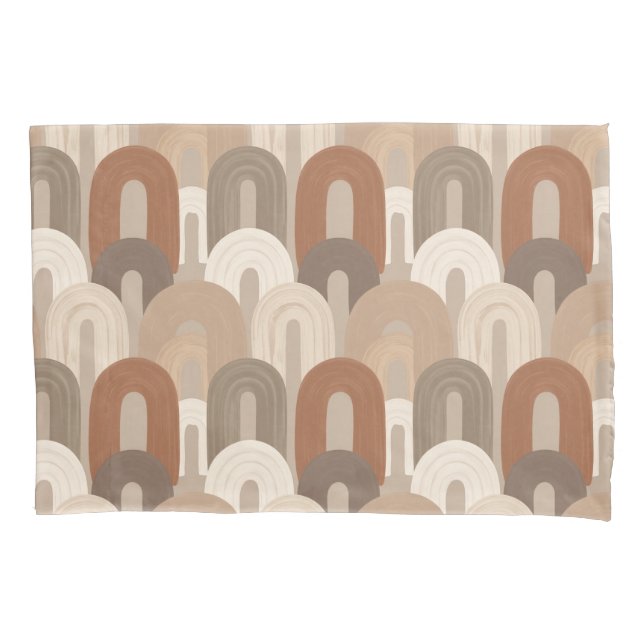 Neutral Arch Abstract Pattern Pillow Case (Front)