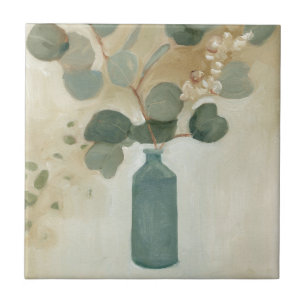 Neutral Arrangement - Greenery in Vase Ceramic Tile