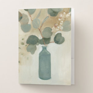 Neutral Arrangement - Greenery in Vase Pocket Folder