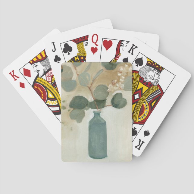 Neutral Arrangement - Greenery in Vase Poker Cards (Back)