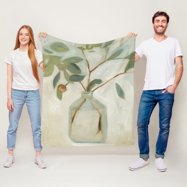 Neutral Arrangement - Ivory Fleece Blanket (In Situ)