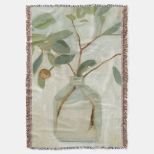 Neutral Arrangement - Ivory Throw Blanket