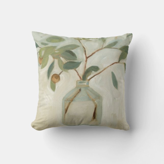 Neutral Arrangement - Ivory Throw Pillow (Front)