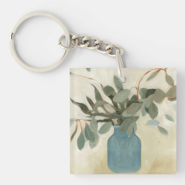 Neutral Arrangement - Stemmed Leaves Keychain (Front)