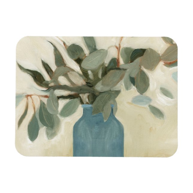 Neutral Arrangement - Stemmed Leaves Magnet (Horizontal)