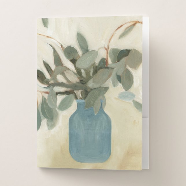 Neutral Arrangement - Stemmed Leaves Pocket Folder (Front)