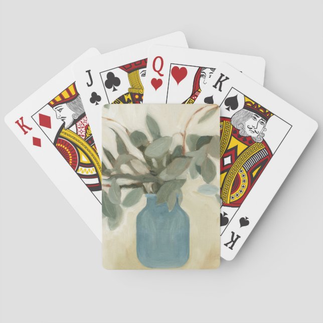 Neutral Arrangement - Stemmed Leaves Poker Cards (Back)