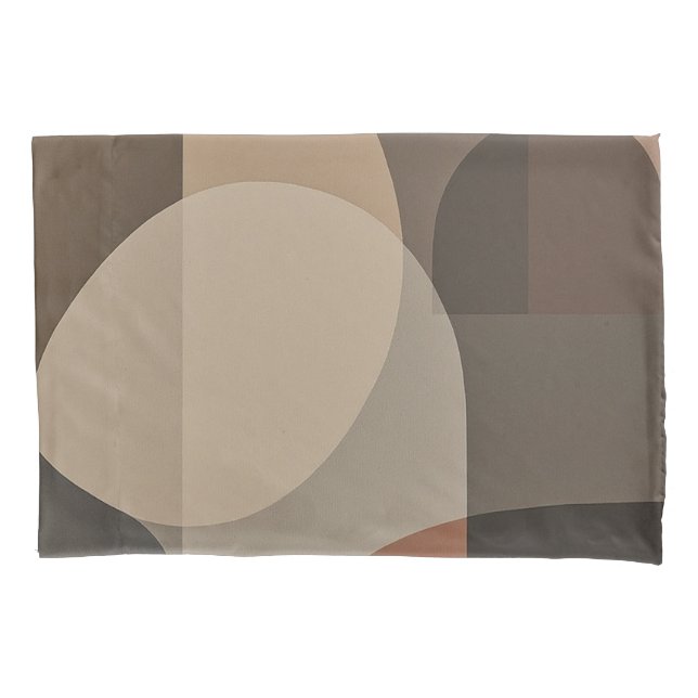 Neutral Assembly Warm Minimalist Design Pillow Case (Front)