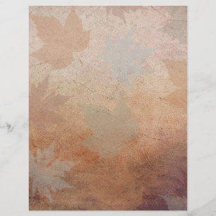 Neutral Autumn Leaf Texture Scrapbook Paper