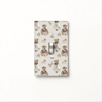Neutral Baby Boho Bear – Soft Pastel Nursery Decor Light Switch Cover