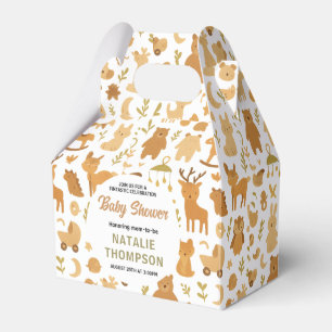 Neutral Baby Boy Shower Cute Safari Animal Favor Boxes