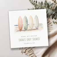 Neutral Baby On Board Surfboard Baby Shower