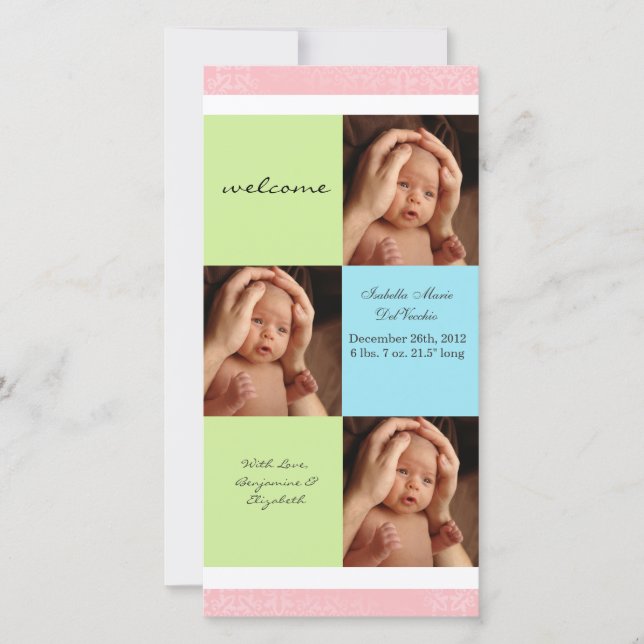 Neutral Baby Photocard Announcement (Front)