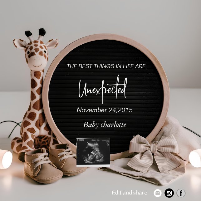 Neutral Baby Reveal Pregnancy announcement card (Creator Uploaded)
