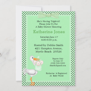 Neutral Baby Shower Invitation(Stork) Invitation