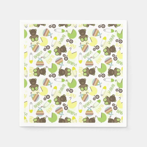 Neutral Baby Shower Pattern Napkins