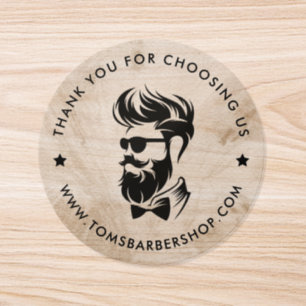 Neutral Barbershop Logo Sticker