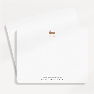 Neutral Bassinet Nursery Note Card