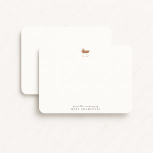 Neutral Bassinet Nursery Note Card
