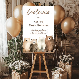 Neutral Bearly Wait Teddy Bear Baby Shower Foam Board