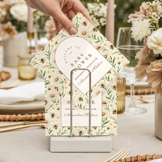 Neutral Bee Baby Shower Napkins (Creator Uploaded)