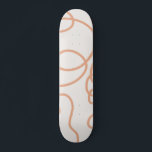 Neutral Beige Abstract Minimal Line Brush Strokes Skateboard<br><div class="desc">Mid Century Modern Abstract Lines Brush Strokes – Minimal Line – Soft neutral beige.</div>
