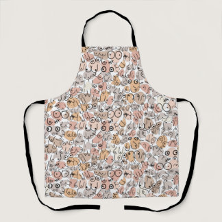 neutral beige breast  apron