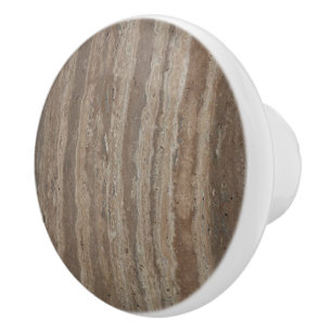Neutral beige charcoal Grey brown marble stone Ceramic Knob